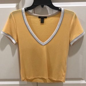 Yellow Forever 21 V-neck